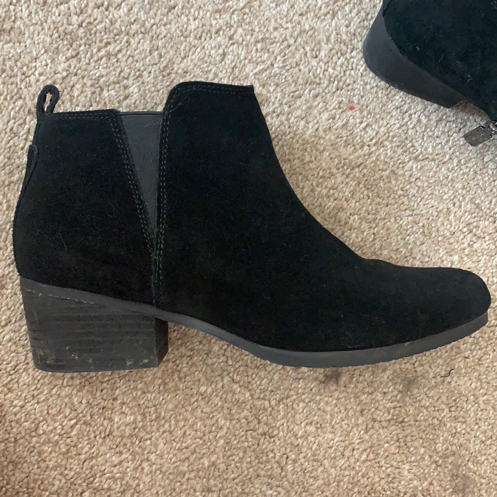 Black suede ankle boots